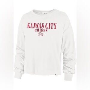 47 KANSAS CITY CHIEFS WOMENS WHITE PARKWAY LS TEE - NWT Medium